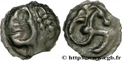 GALLIA - GALLIA DELLO SETTENTRIONALE - ÆDUI (BIBRACTE, Regione dello Mont-Beuvray) Potin à l’hippocampe, tête à la chevelure bouletée