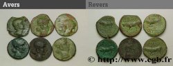 GALLIA BELGICA - REMI (Región de Reims) Lot de 6 bronzes GERMANVS INDVTILLI au taureau (Quadrans)