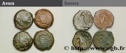 SÉNONS (région de Sens) Lot de 4 bronzes à l’oiseau, classes variées