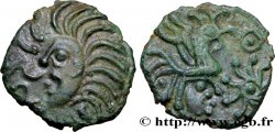 GALLIEN - BELGICA - BELLOVACI (Region die Beauvais) Bronze au coq à tête humaine