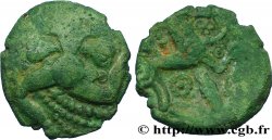 GALLIA - BELGICA - BELLOVACI (Región de Beauvais) Bronze au personnage courant, aux feuilles et aux épis
