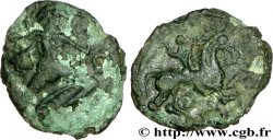 BELLOVAQUES (Région de Beauvais) Bronze au personnage courant, au cavalier