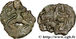 BELLOVAQUES (Région de Beauvais) Bronze au personnage courant, de face