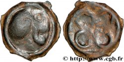 BITURIGES CUBI, UNSPECIFIED Potin au swastika, tête à droite