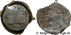 GALLIA BELGICA - SUESSIONES (Región de Soissons) Bronze à la tête janiforme, classe III