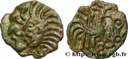 GALLIEN - BELGICA - BELLOVACI (Region die Beauvais) Bronze au coq à tête humaine