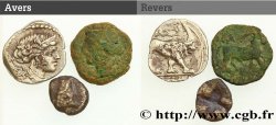 MASSALIA - MARSEILLES Lot de 1 drachme, une litra d’auriol et un petit bronze