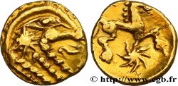 GALLIA - BELGICA - BELLOVACI (Regione di Beauvais) Quart de statère d or à l astre, cheval à droite
