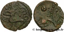 BELLOVAQUES (Région de Beauvais) Bronze au personnage courant et à l’androcéphale
