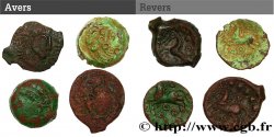 GALLIA BELGICA - REMI (Regione di Reims) Lot de 4 bronzes au cheval et aux annelets