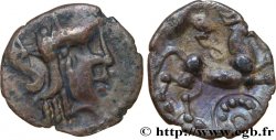 AULERQUES CÉNOMANS (Région du Mans) Denier à la tête casquée à droite - minimi TTB+