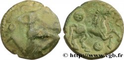 GALLIEN - BELGICA - BELLOVACI (Region die Beauvais) Bronze au personnage courant et à l’androcéphale