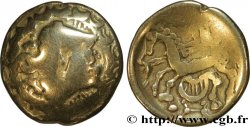 SÉQUANES - HELVÈTES, Incertaines (Suisse actuelle) Quart de statère, type de Crainvilliers au croissant