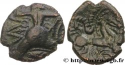 GALLIEN - BELGICA - BELLOVACI (Region die Beauvais) Bronze au personnage courant, à l’astre rayonnant