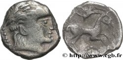 GALLIA - ALLOBROGES (Region di Dauphine) Denier au cervidé et à la roue, tête à droite BB/q.BB