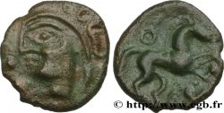 GALLIA BELGICA - AMBIANI (Región de Amiens) Bronze au cheval et à la croix tréflée, BN 8427