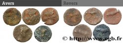 RÈMES (Région de Reims) Lot de 5 bronzes GERMANVS INDVTILLI au taureau (Quadrans)