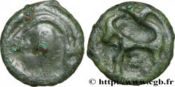GALLIEN - SENONES (Region die Sens) Potin à la tête casquée et à la rosace