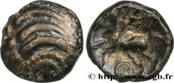 GALLIEN - BELGICA - REMI (Region die Reims) Quart de statère “aux segments de cercles”, cheval à gauche