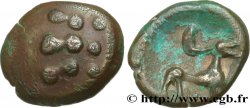 RÈMES (Région de Reims) Quart de statère “aux segments de cercles”, cheval à droite