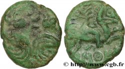GALLIA BELGICA - AMBIANI (Regione di Amiens) Bronze IMONIO au cavalier et aux volutes