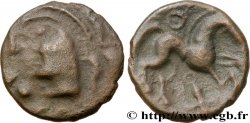 GALLIA BELGICA - AMBIANI (Regione di Amiens) Bronze au cheval et à la croix tréflée, BN 8427