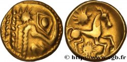 BELLOVAQUES (Région de Beauvais) Statère d or à l astre, cheval à droite SUP/TTB+
