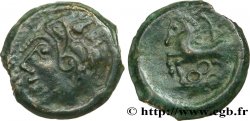 GALLIA - BITURIGES CUBI (Area of Bourges) Bronze au cheval et aux trois annelets