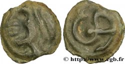 GALLIEN - NORDGALLIEN - ÆDUI (BIBRACTE, Region die Mont-Beuvray) Potin à l’hippocampe, tête casquée