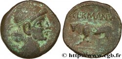 GALLIA BELGICA - REMI (Regione di Reims) Bronze GERMANVS INDVTILLI au taureau (Quadrans)