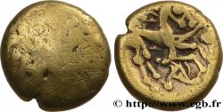 ÉDUENS (BIBRACTE, région du Mont-Beuvray) Quart de statère en électrum au triskèle, type de Chenôves