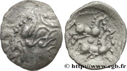 PICTONS / BITURIGES / CARNUTES - CENTRE-OUEST, Incertaines Obole aux deux chevaux superposés TB+/TTB