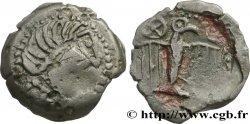 GALLIA - CARNUTES (Area of the Beauce) Bronze à l’aigle et à la rouelle, tête à droite