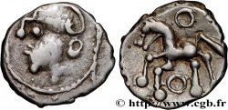 ÉDUENS (BIBRACTE, région du Mont-Beuvray) Denier à la tête casquée TTB+