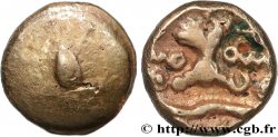 MORINS (Région littorale de la Manche et de la Mer du Nord) Quart de statère au bateau, avers à l’ovale centré TTB+