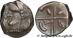 VOLQUES TECTOSAGES (région de Toulouse) Drachme “à la tête cubiste”, Série précoce aux dauphins TTB+