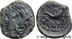 ESPAGNE - GADIR/GADES (Provincia of Cadiz) Quadrans de bronze à la tête de Melqart et au dauphin
