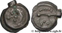 GALLIA - AULERCI EBUROVICES (Area of Évreux) Potin au sanglier enseigne, tête chevelue AU/XF