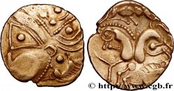 GALLIA - AULERCI EBUROVICES (Area of Évreux) Hémistatère aux sangliers en électrum, revers à gauche AU