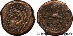 HISPANIA - GADIR/GADES (Province de Cadiz) Quadrans de bronze à la tête de Melqart et au dauphin