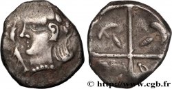 GALLIA - SOUTH WESTERN GAUL - VOLCÆ TECTOSAGES (Area of Toulouse) Drachme “à la tête cubiste”, Série précoce aux dauphins