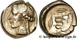 SICILY - LEONTINOI Tétradrachme  du Maître à la feuille 