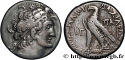 ÉGYPTE - ROYAUME LAGIDE - PTOLÉMÉE IX SOTER II ET CLÉOPÂTRE III Tétradrachme TTB+/TTB