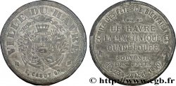 NORMANDIE - JETONS DU XIXe SIÈCLE Médaille-cliché en étain, fêtes du Havre 1890