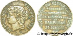 DAUPHINÉ - MÉDAILLES ET JETONS DU XIXe s. Médaillette Br 23, centenaire du 21 juillet 1788 S