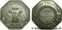 PROVENCE - JETONS ET MÉDAILLES DU XIXe S. Jeton octogonal Ar 34, compagnie d’éclairage au gaz de Toulon, Nîmes et Marseille 1840 (1845-1860)
