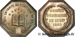 LYON ET DU LYONNAIS (JETONS ET MÉDAILLES DE...) Jeton octogonal Ar 30, Société d’éducation de Lyon 1845