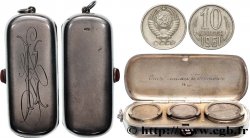 PORTE-LOUIS, PORTE-MONNAIE Porte-louis, 3 emplacements, Monogrammé, Russie TTB+