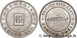 CASINOS ET JEUX Jeton de jeu, 25 centimes, Compagnie de croisière norvégienne n.d.