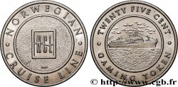 CASINOS ET JEUX Jeton de jeu, 25 centimes, Compagnie de croisière norvégienne n.d.